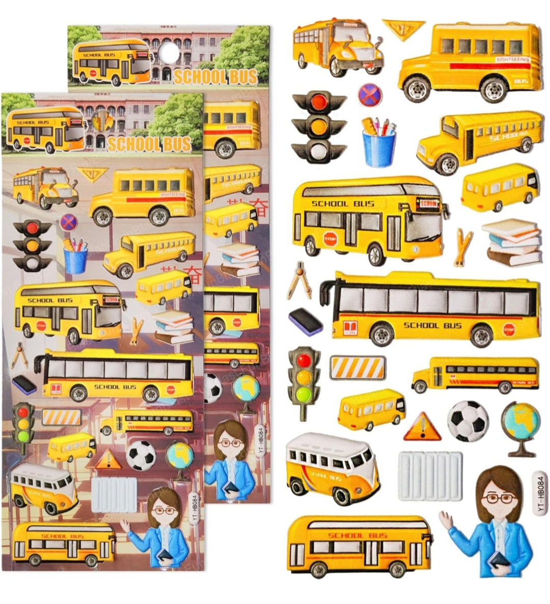 School Theme 3D Stickers Pack of 2