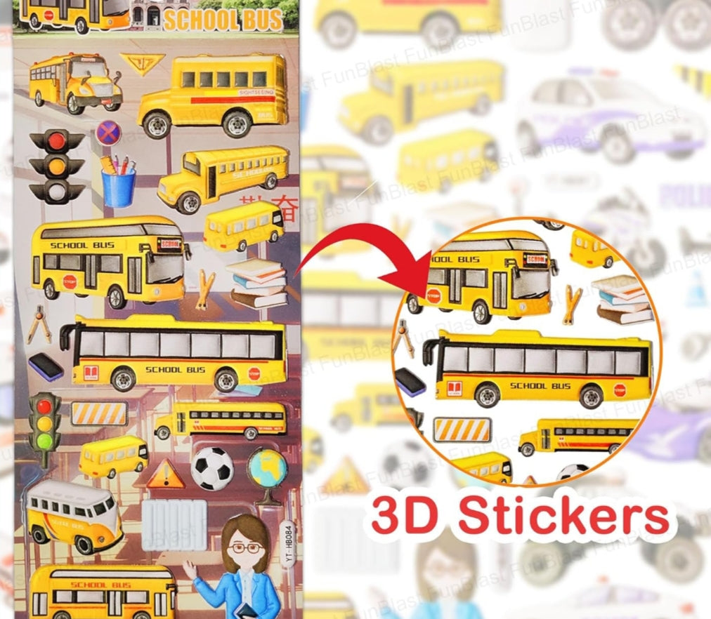 School Theme 3D Stickers Pack of 2