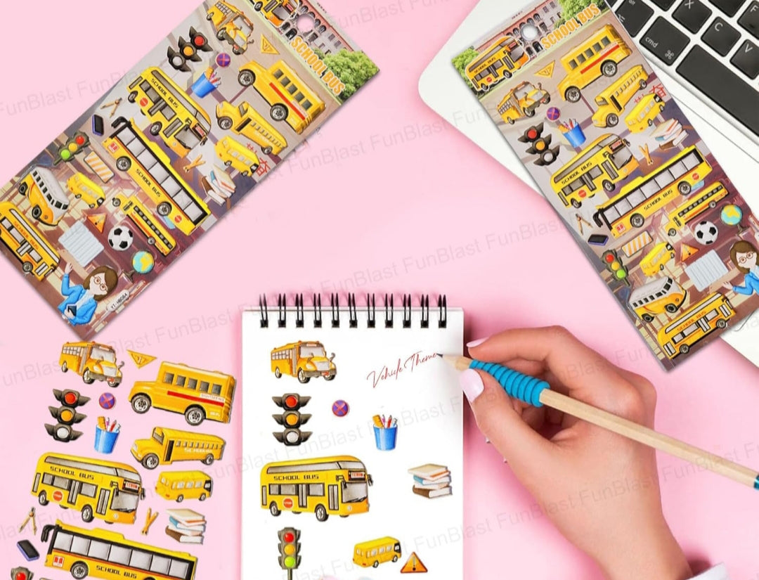 School Theme 3D Stickers Pack of 2
