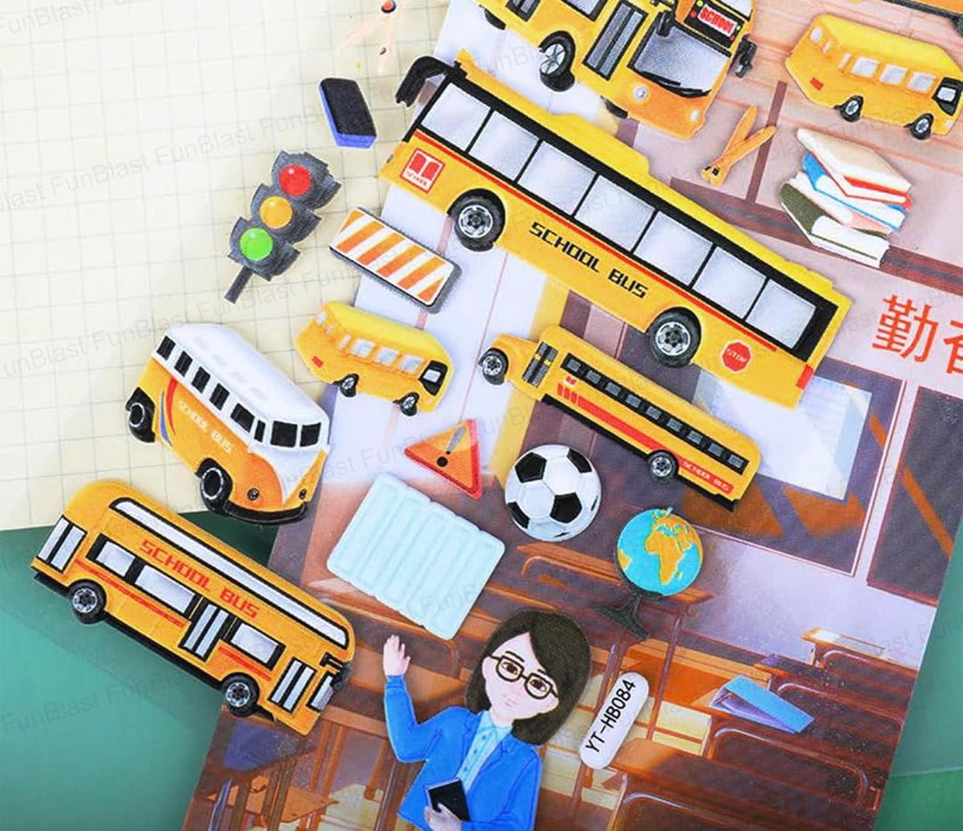 School Theme 3D Stickers Pack of 2