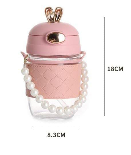 Cute Bunny Glass Sipper – 400ml