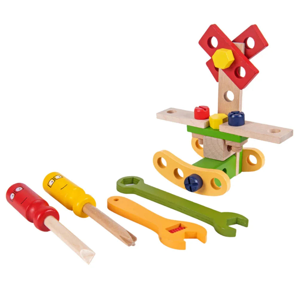 Open Ended Wooden Tool Kit Suitcase