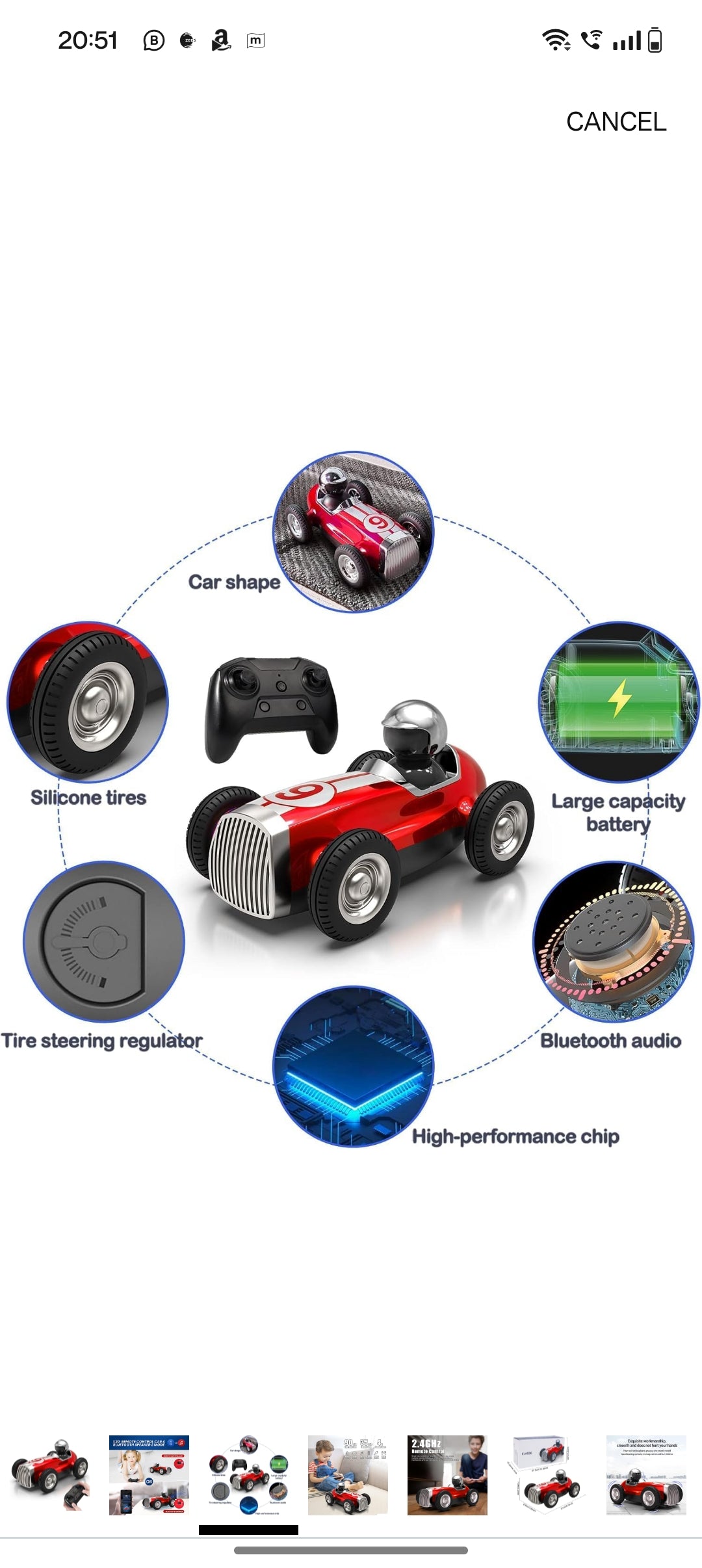 R/C Race car with Bluetooth speaker