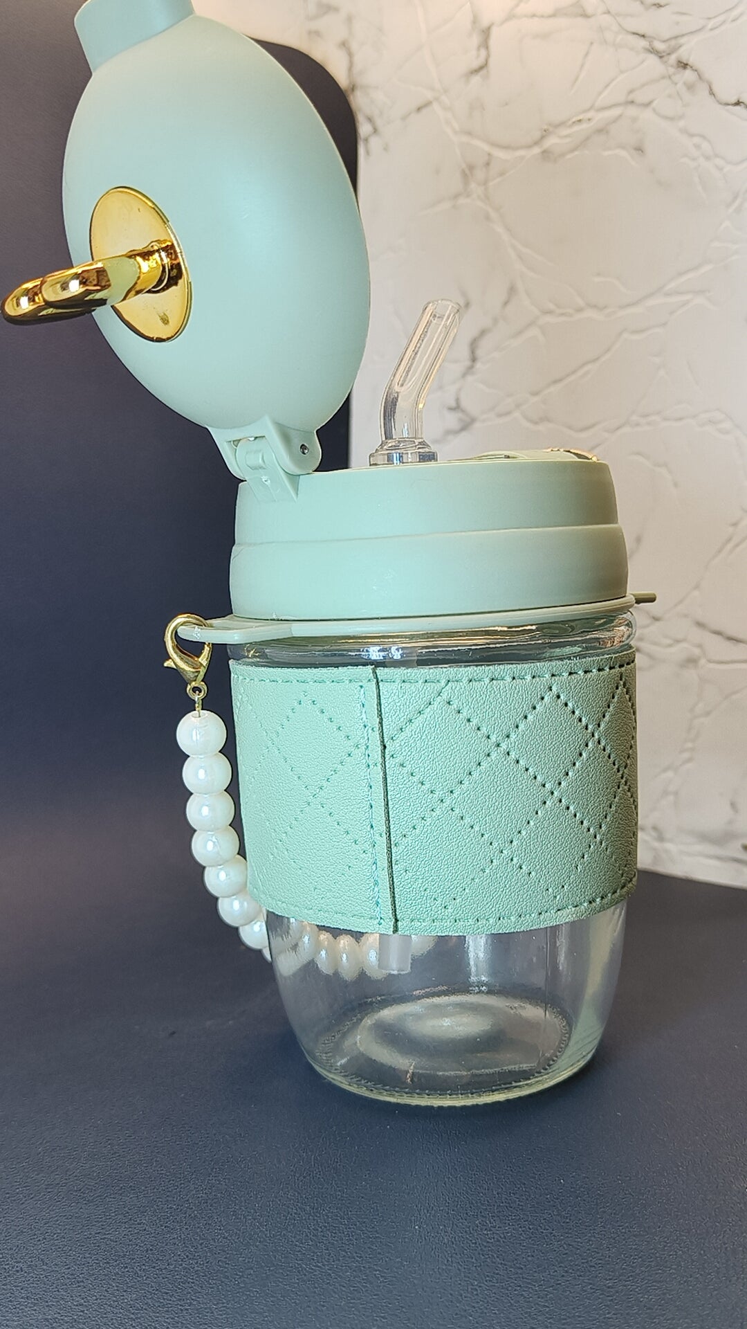 Cute Bunny Glass Sipper – 400ml