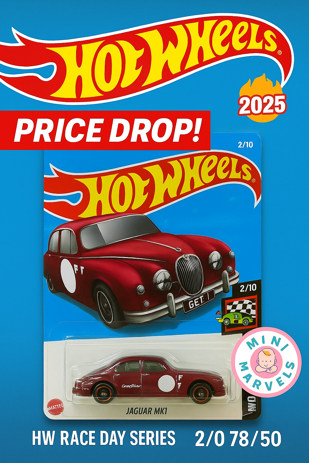 Hot Wheels Jaguar MK1 – 2025 HW Race Day Series (2/10) | Collector No. 78/250