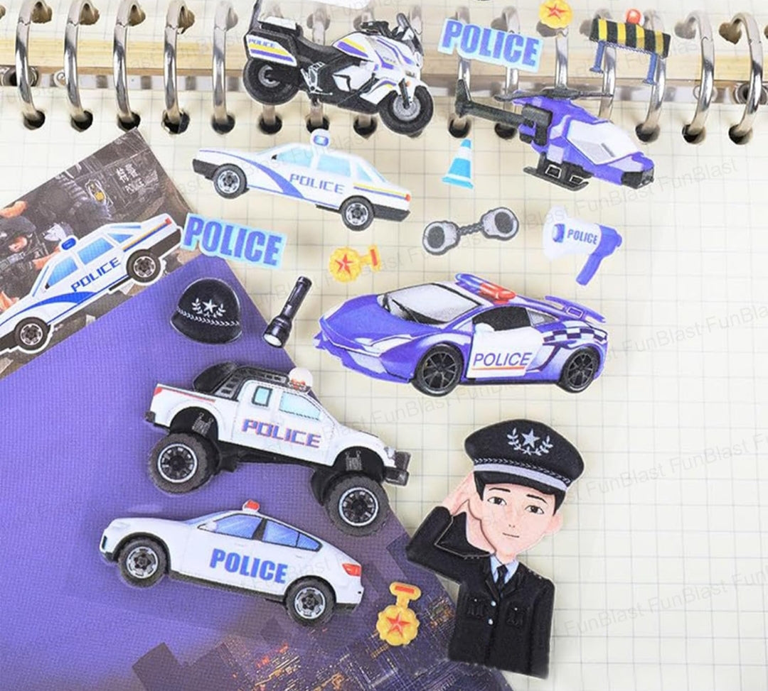 Police Car 3D Stickers          Pack of 2